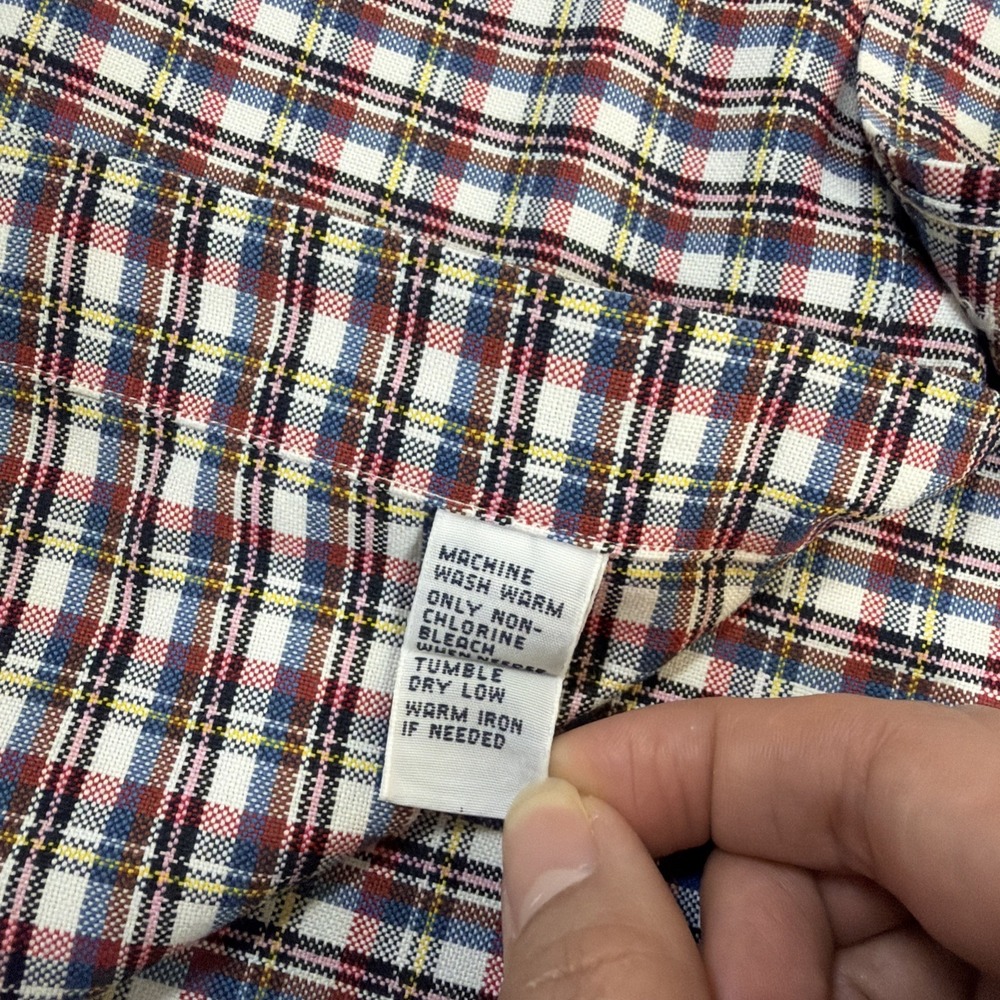 Ralph Lauren Mens XL Button-Down Custom Fit‎ Long Sleeve Plaid Flesh Pony Shirt - Picture 12 of 15